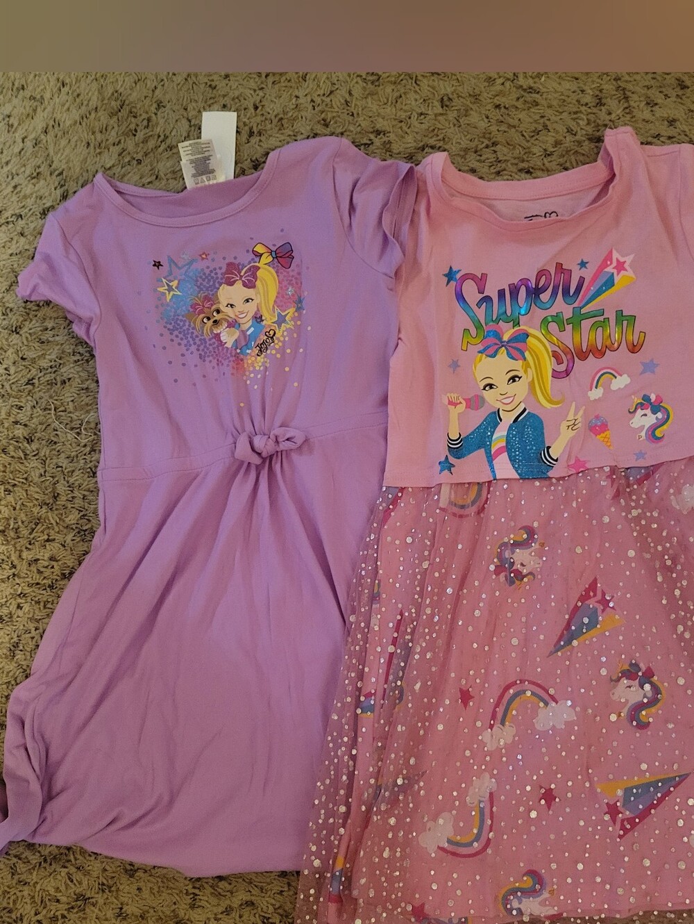 JoJo Siwa Pink & Purple Super Star Graphic Dress Set